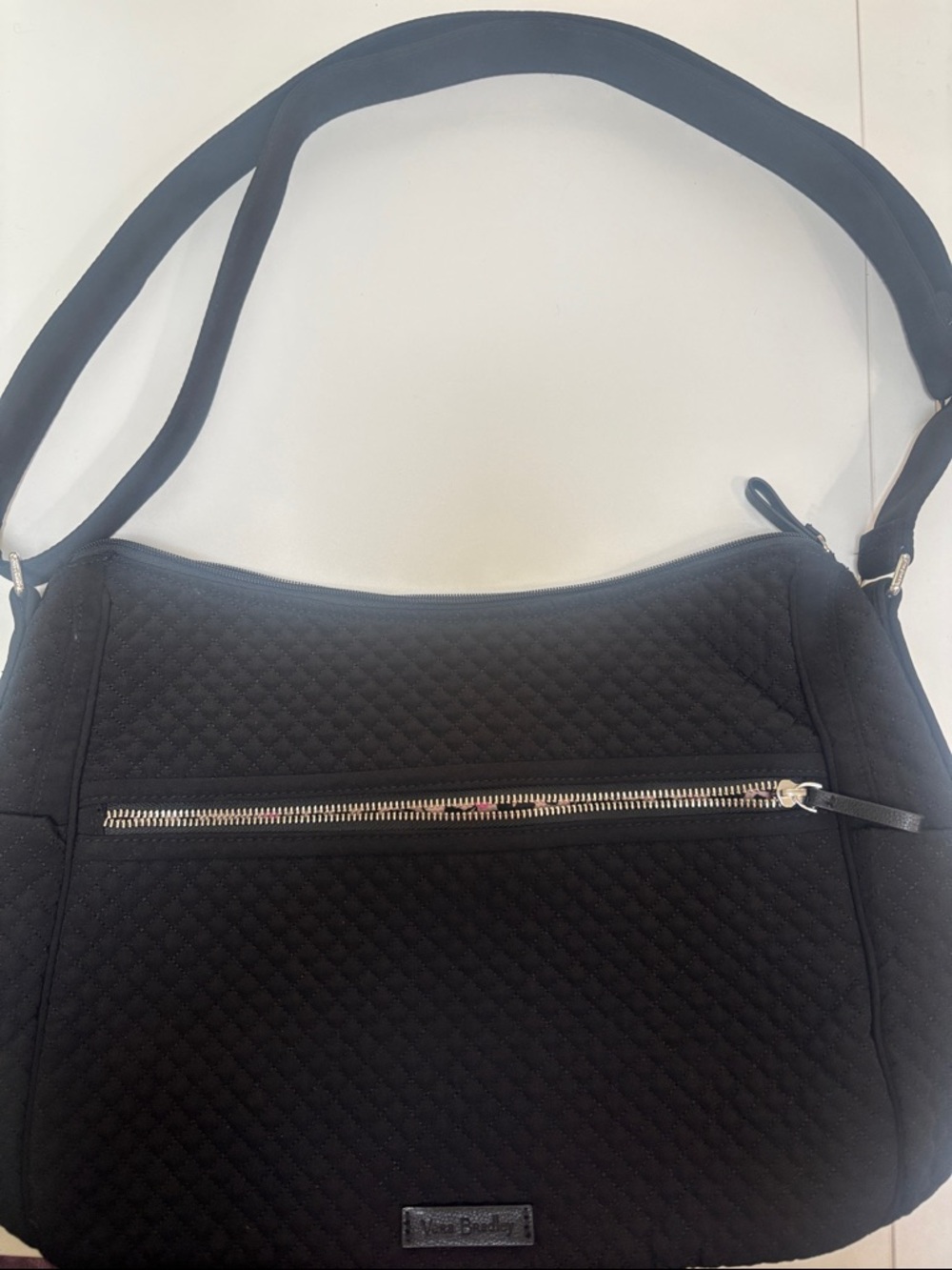 Vera Bradley Black Large On The Go Crossbody Shoulder Bag
